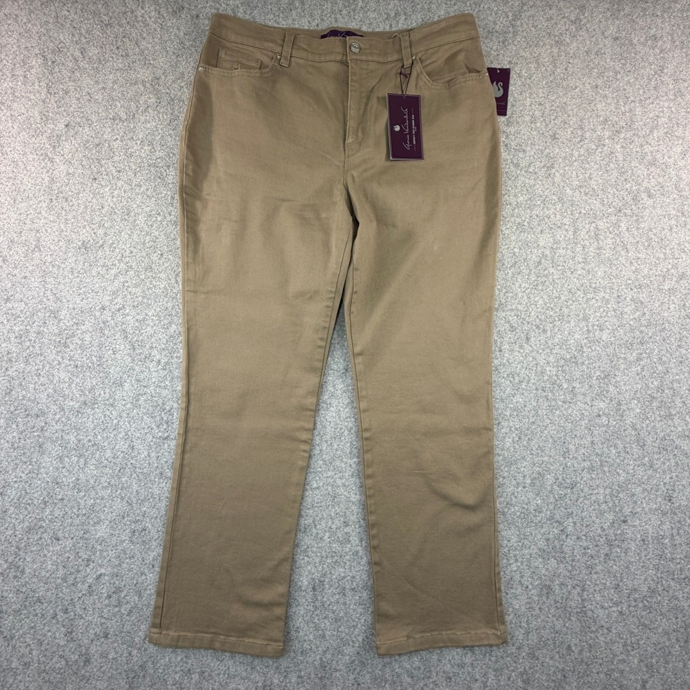 NEW Gloria Vanderbilt Amanda Tapered Leg Jeans Hazelnut 16 Short 30073949-927